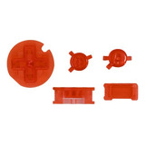 Botones Color Rojo Transparente Para Game Boy Color (gbc)