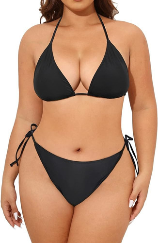 Bikini Triangulo Clasica Mujer Negra  - Boutique Didi