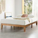 Cama Plataforma Madera Natural - 12  King, Sin Box Spring, F