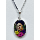 Medalla De Frida Kahlo Encapsulada Mod3 (deperlá Plata)