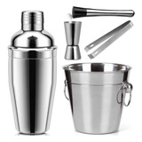 Kit Bar Coqueteleira Profissional Aço Inox 500ml Bar Man