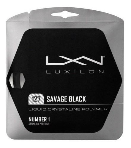 Corda Luxilon Savage Black, 16 Litros, 1,27 Mm, Color Negro, Set Individual