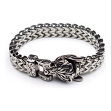 Langhong Pulsera De Lobo Vikingo Nórdico Para Hombre, Cadena