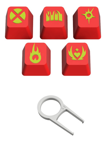 Set 5 Keycaps Phoenix Habilidades Valorant