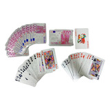  Cartas Poker Casino Profesionales Juego Mesa Plateado Euro