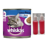 Top Line Pour On 40ml + Ração Whiskas Patê Peixe Lata 290g