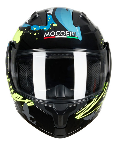 Casco Para Moto Integral Certificado Dot Mocoerl Abatible 2