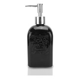 Porta Sabonete Sabão Dispensser Liquido Vidro Preto 400ml