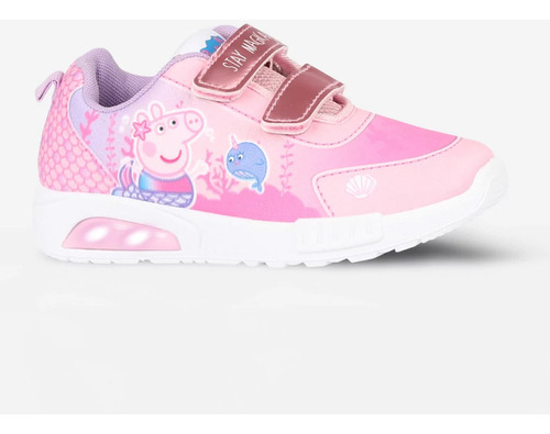 Zapatillas Footy Con Luces Peppa Pig Nena Original Led