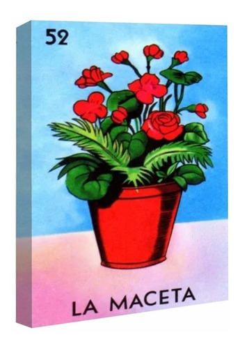 Cuadros Decorativos Canvas Lotería Mexicana Original 25x35cm