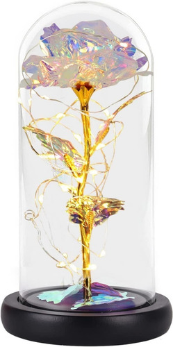 Led Color Oro Cálido Lámpara Cubierta De Vidrio Rosa Adorno