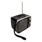 Radio Portátil Vintage Con Sintonizador Am/fm Y Reproductor 