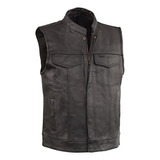 Event Leather Chaleco De Cuero Para Motocicleta Para Hombre 