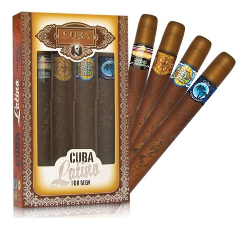 Set Cuba Latino Caballero 4 Pz Cigares Spray - Original