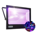 Reflector De Luz Negra Ultravioleta 100w Con Enchufe