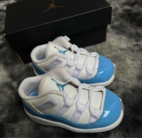 Tenis Air Jordan Retro 11 Low Blue Bebe 12 Cm En Caja Origin