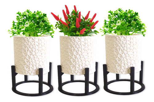 Kit Vasos Suspensos + Planta Artificial - Decoração Criativa