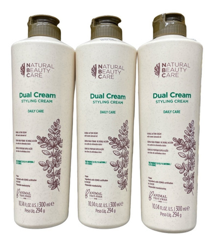 3 Pzas Dual Cream Estilizador 300 Ml Nbc Envío Gratis