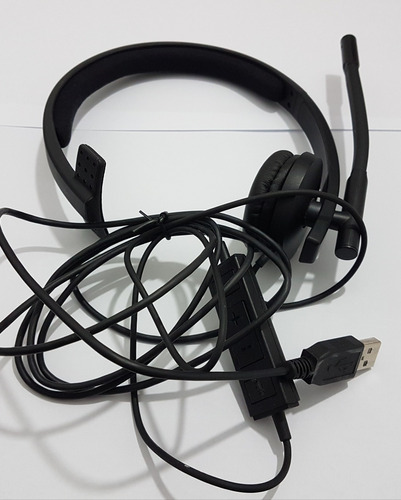 Fone De Ouvido Headset Logitech H570e Mono Usb Com Microfone