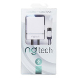Cargador Ngtech Ngt Micro Usb Para Samsung J7 J5 J2 Prime Color Blanco