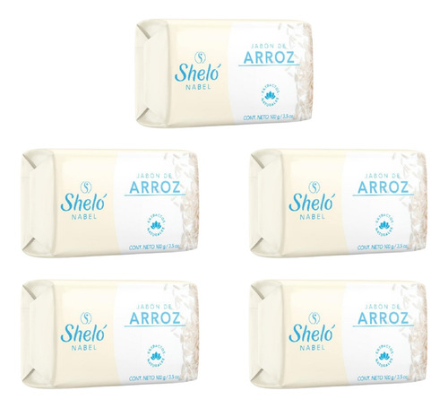 5 Pack Jabón De Arroz Shelo