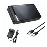 Cofre Disco Duro 3.5 Usb 3.0 Horizontal Sata, Color Negro. 