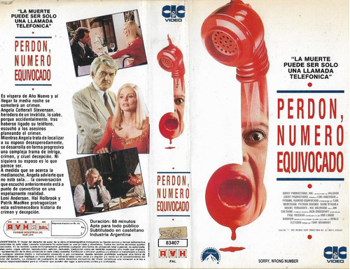 Perdon Numero Equivocado Vhs Loni Anderson Terror