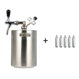 Mini Keg Barril Inox Chopp 5l + Torneira Italiana + Reg Co2 