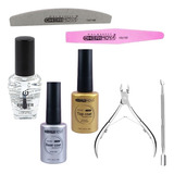 Kit De Manicure Cheirmoya Primer Base Top Coat 