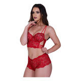 Lingerie Calesson, Lingerie Cropped, Conjunto Sexy