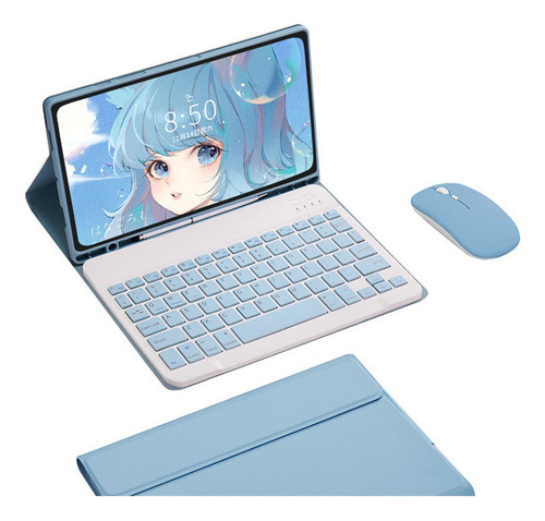 W Funda+teclado+ratón Para Galaxy Tab A7 10.4 Sm-t500/t505