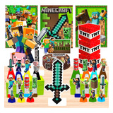 Festa Minecraft -  Kit Decorativo Só Um Bolinho Gg