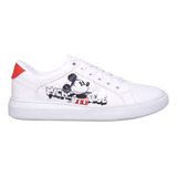 Tenis Panam Edición Especial Disney, Mickey Mouse, Adulto Color Blanco Diseño De La Tela Liso Talla 22 Mx