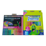 Kit Escolar Pinturas Norma 36 Largos + Prismacolor 48 Largos