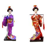 2x11 Pulgadas Japonés Geisha Muñeca, Adorno Oriental