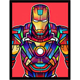 Cuadro Decorativo Iron-man Abstracto Medidas 30x40 Cm