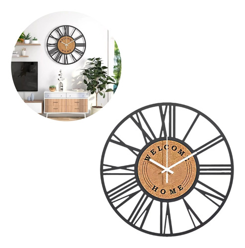 Reloj Decorativo De Metal Sencillo.