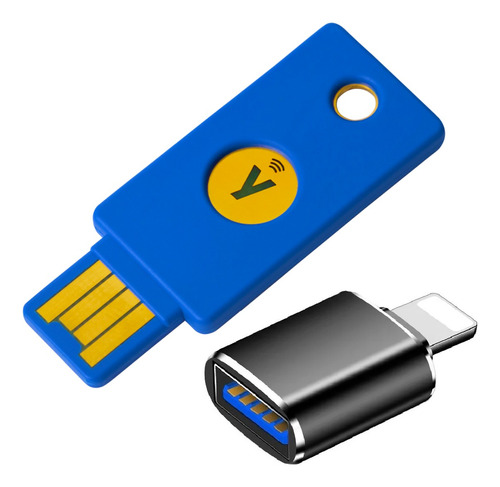 Yubico Security Key Nfc Fido2 + Adapt Lightning Para iPhone
