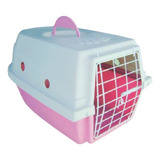 Caixa Transporte Doglar N°1 Pequena Rosa Cães/ Gatos 