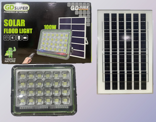 Reflector Lampara Led Panel Solar Exterior 100w Gd-100x