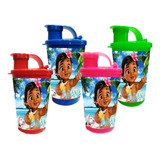 Vaso Pitillo Moana Bebe X12 Termo Sorpresa Fiesta Infantil