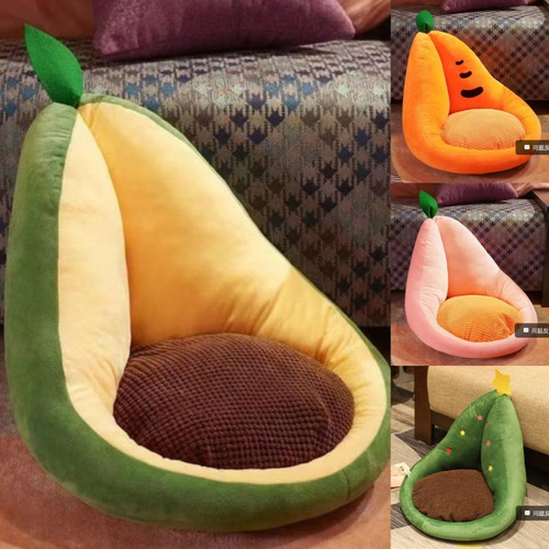 Almohadón De Asiento Palta / Zanahoria/ Navidad Kawaii 