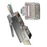 Conector Rj45 Ponchado Facil Sistema Pass Through Computoys