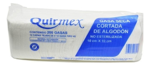 Gasa Quirmex 10x10 Cm.