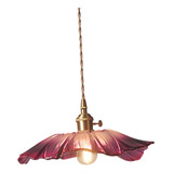 Lámpara Colgante De Flores Decorativa, Púrpura Grande
