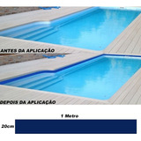 Adesivo Bordas Para Piscina Azul Marinho Liso 24mt X 20cm