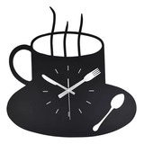 Reloj De Pared Con Diseño Moderno, Taza De Café Para Cocina