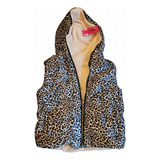 Chaleco Leopardo Con Capucha Importado