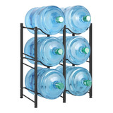 Rack Porta Metálico Garrafón De Agua De 2 Filas Y 3 Niveles