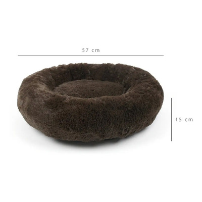Cama Chica Tipo Dona Anti Estrés Para Perro Café | Envío gratis